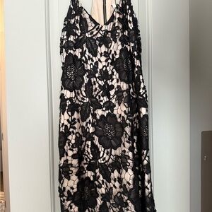 Lavender Brown Black Lace Dress